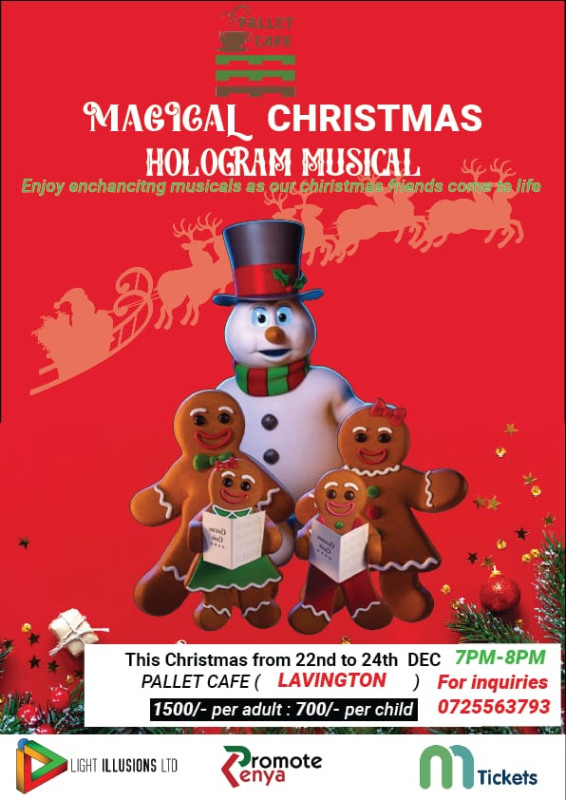 Magical Christmas Hologram Musical Pallet Café Lavington