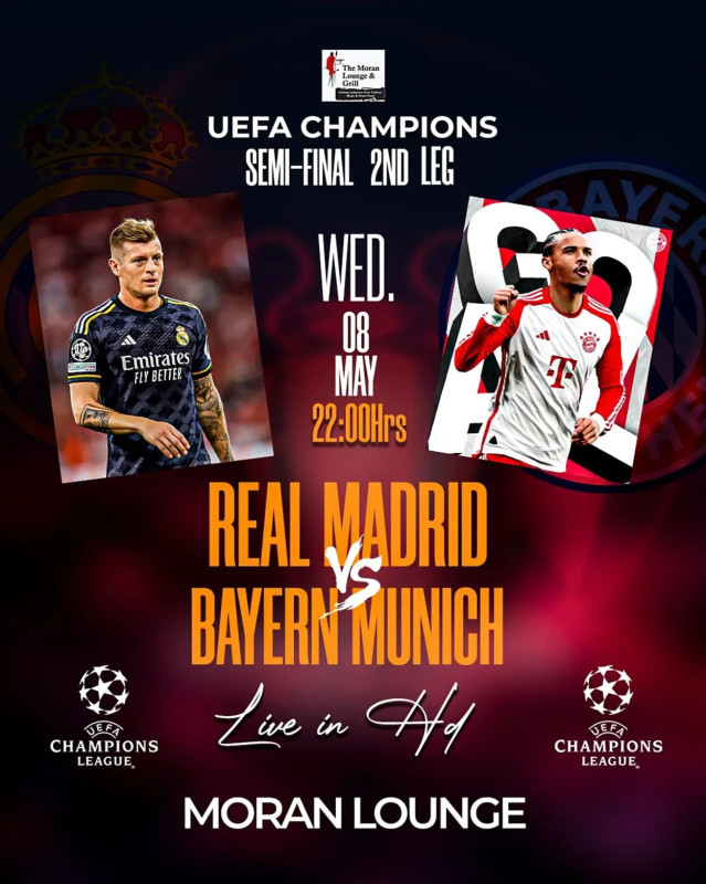 UEFA Champions League Semi-Finals 2nd Leg At Moran Lounge And Grill Nanyuki