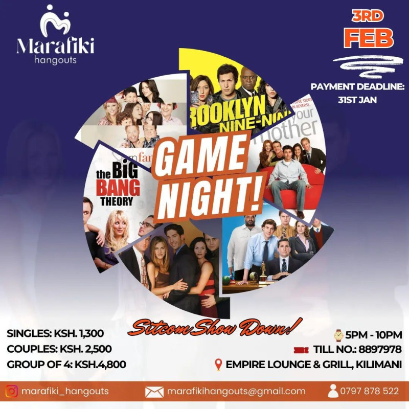 Game Night Empire Lounge And Grill Kilimani