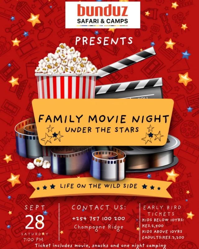 Family Movie Night Under The Stars At Bunduz, Champagne Ridge