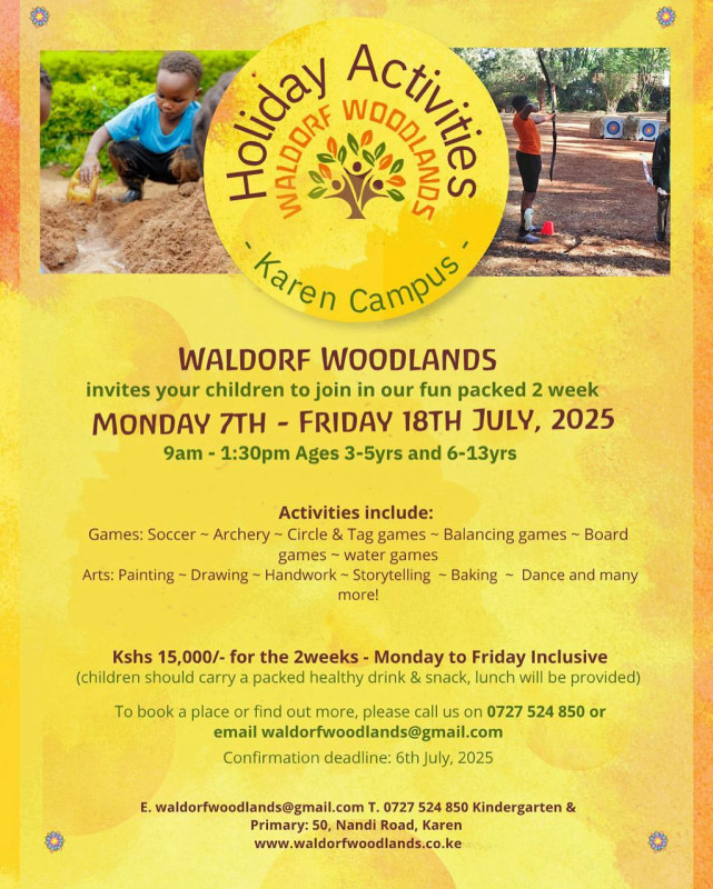07-16 Holiday Fun is Here at Waldorf Woodlands School in Karen!