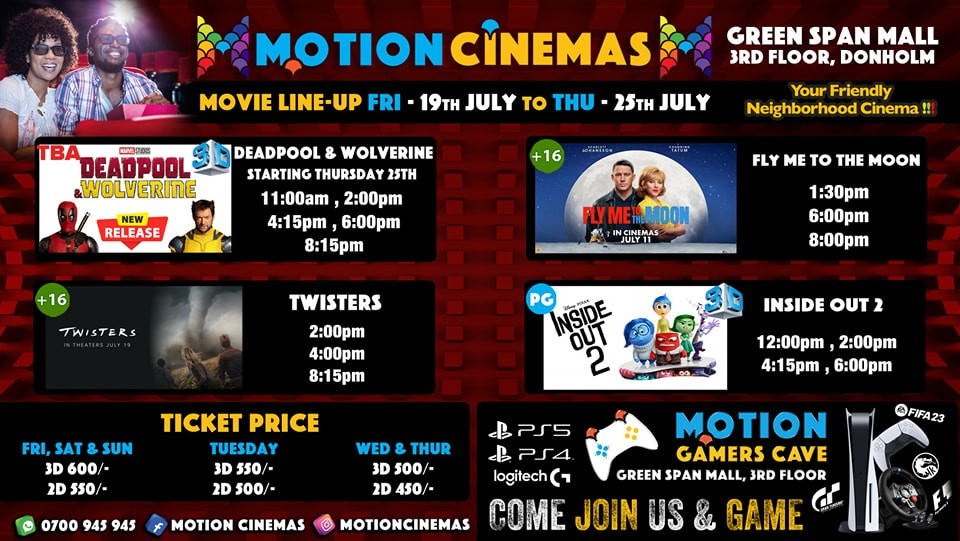 Movie Line-Up At Motion Cinema, Green Span Mall