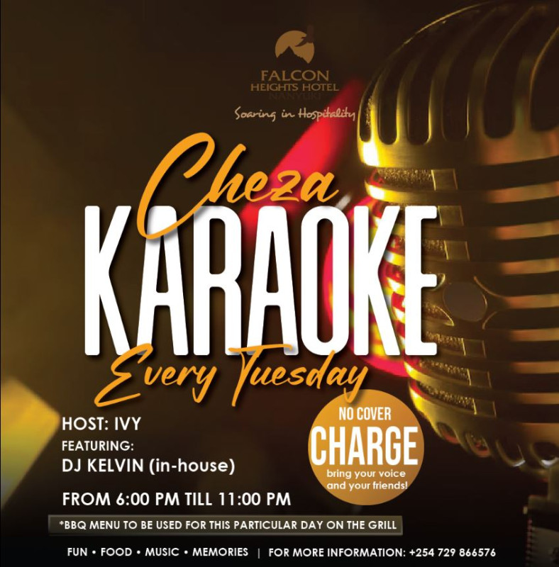 Cheza Karaoke Every Tuesday at Falcon Heights Hotel Nanyuki