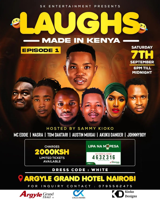 Laugh Made In Kenya At Argyle Grand Hotel, Nairobi