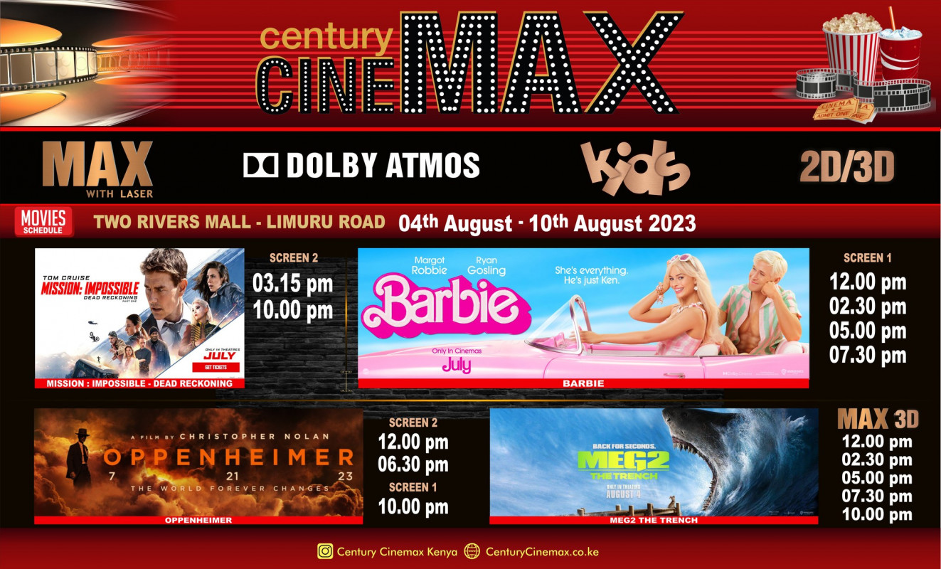 Weekly Movie Schedule Century Cinemax Two Rivers Mall