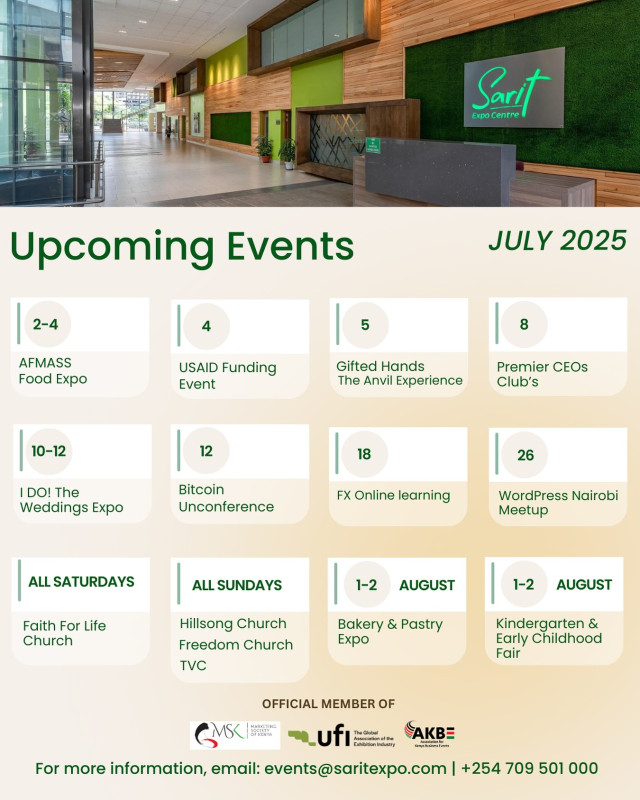 07-02 Sarit Expo Centre July 2025 Events