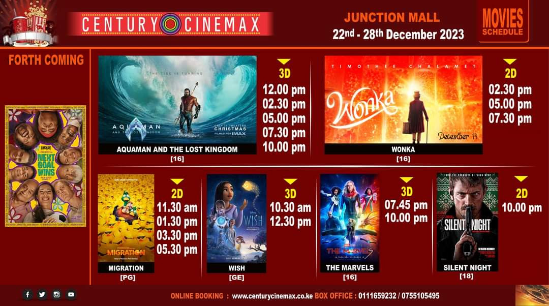 Weekly Movie Schedule Century Cinemax Junction Mall