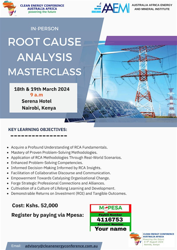 Root Cause Analysis Masterclass At Nairobi Serena Hotel