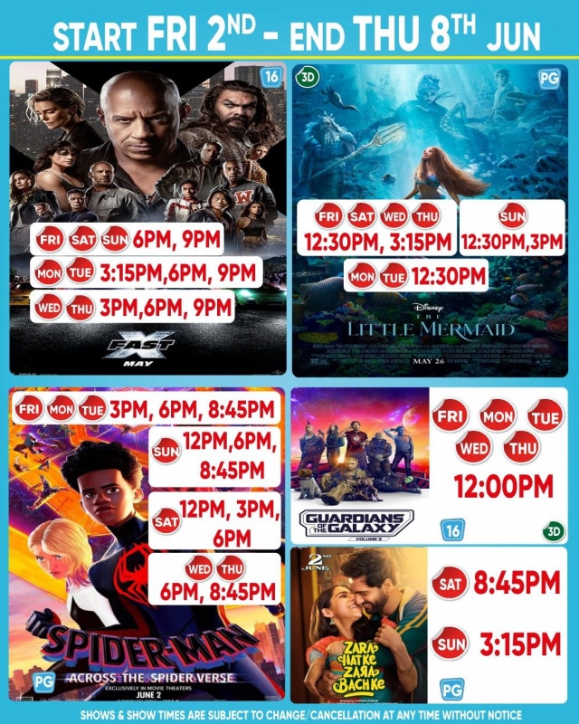 Weekly Movie Schedule Prestige Cinemas Prestige Mall