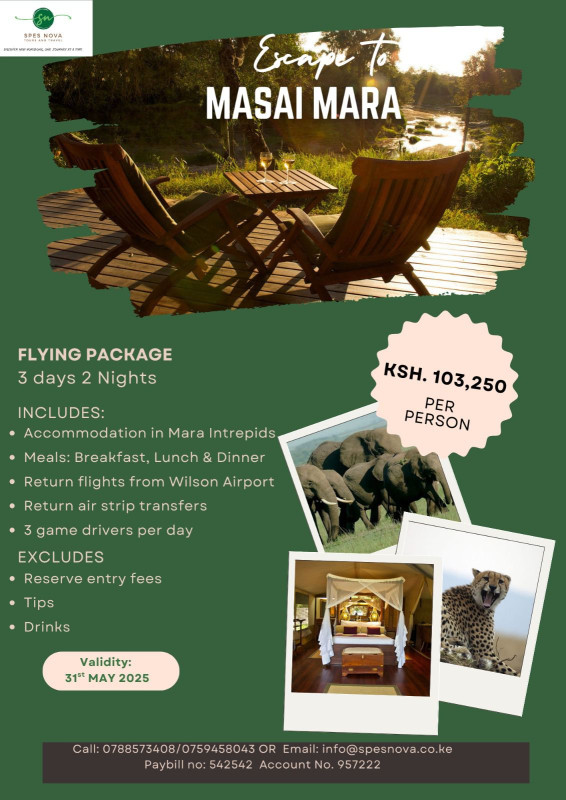 31-31 Masai Mara Flying Safari 3 Days of Luxury!