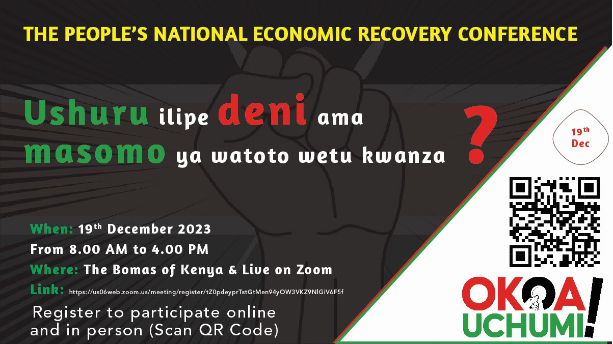 The People's National Economic Recovery Conference The Bomas Of Kenya And Live On Zoom