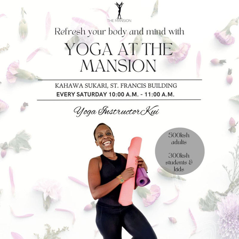 Every Saturday Recharge Your Soul Yoga at The Mansion!