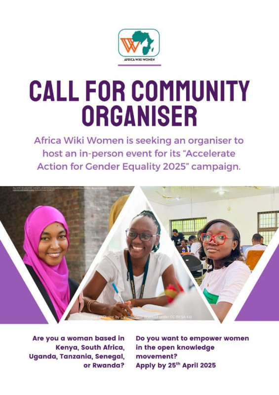 Call for Community Organizer Africa Wiki Women