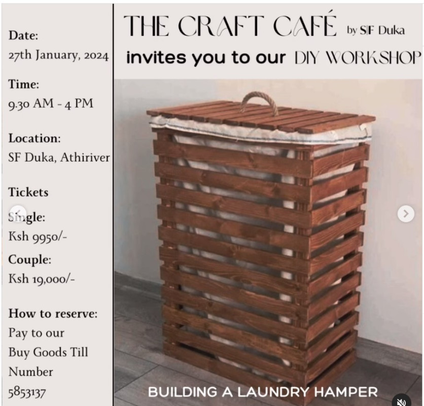 DIY Workshop Building A laundry Hamper SF Duka The Craft Café