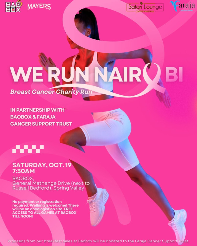 We Run Nairobi Breast Cancer Charity Run At General Mathenge Drive, Spring Valley