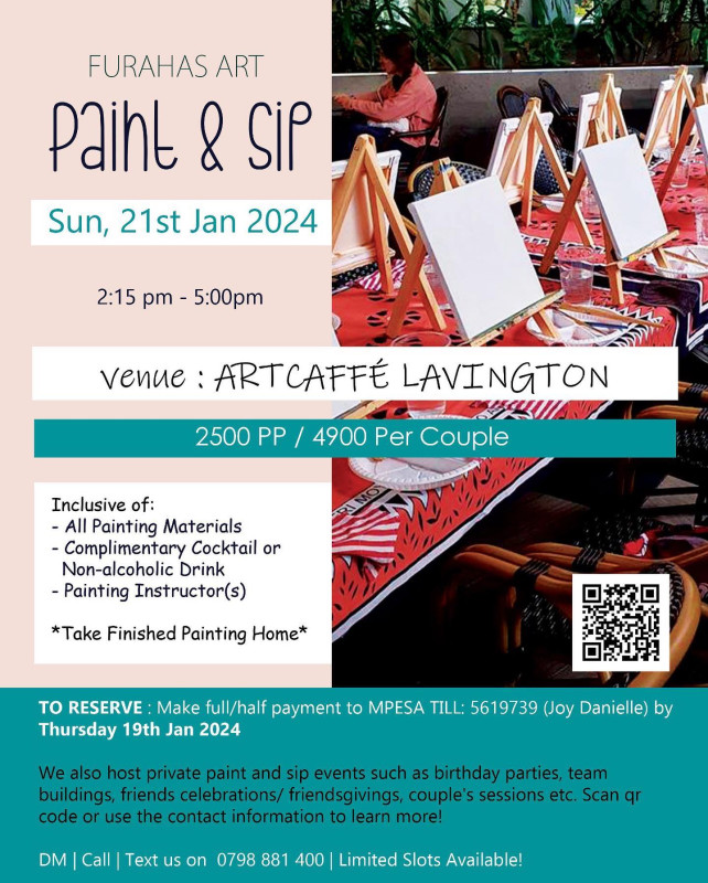 Paint And Sip Artcaffe Lavington