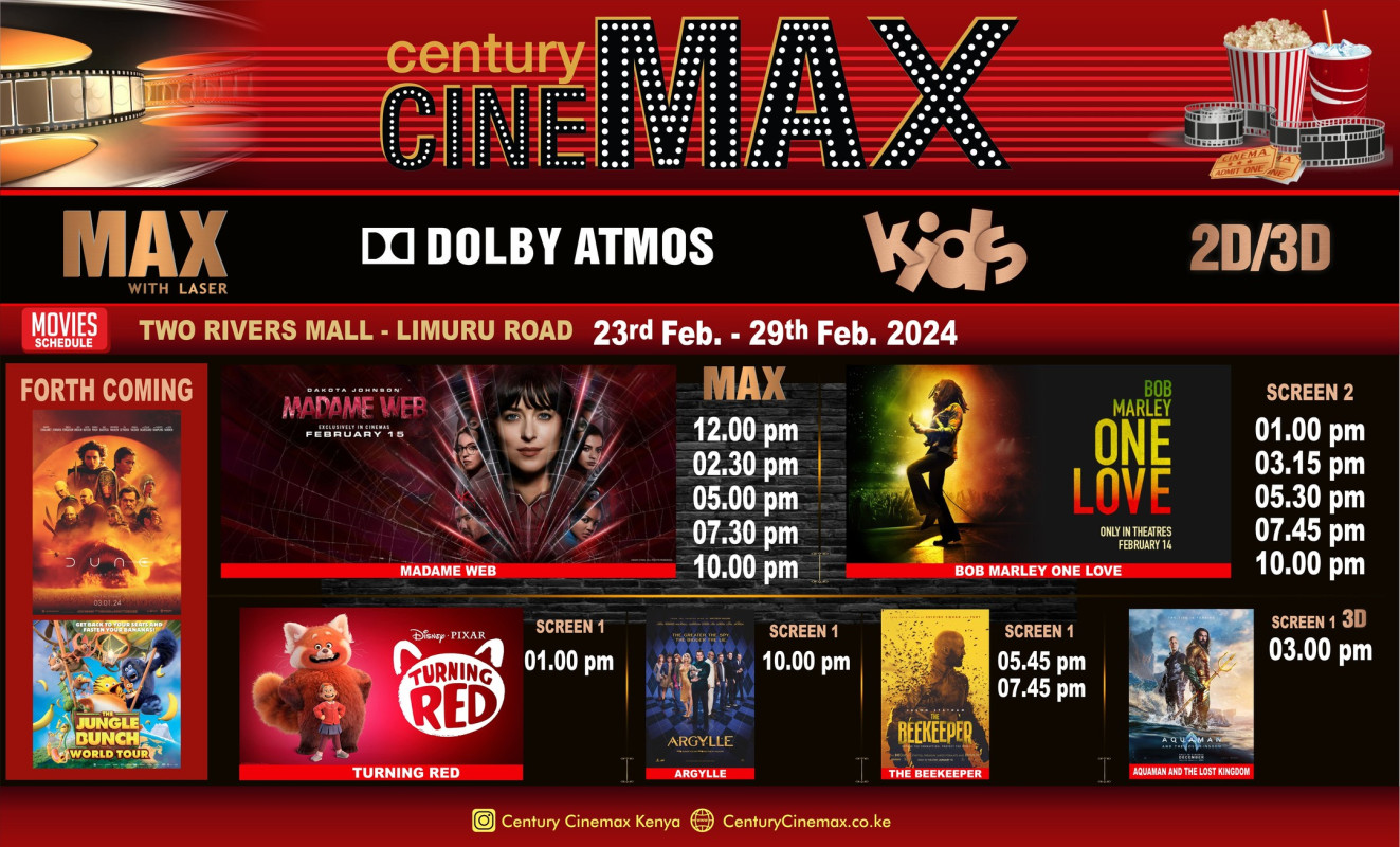Weekly Movie Schedule Century Cinemax at Two Rivers Mall
