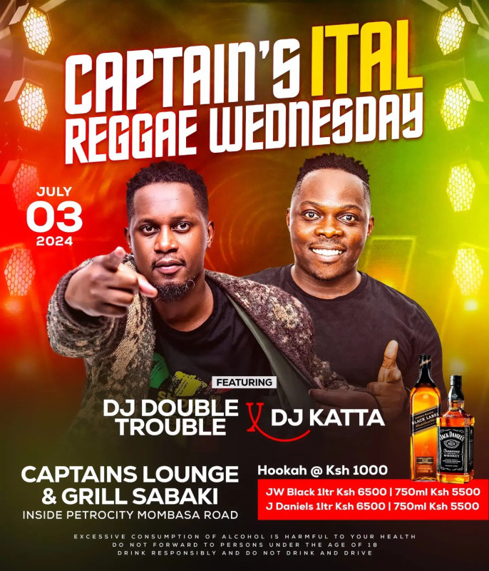 Captain's Ital Reggae Wednesday At Captain's Lounge And Grill Mombasa Road