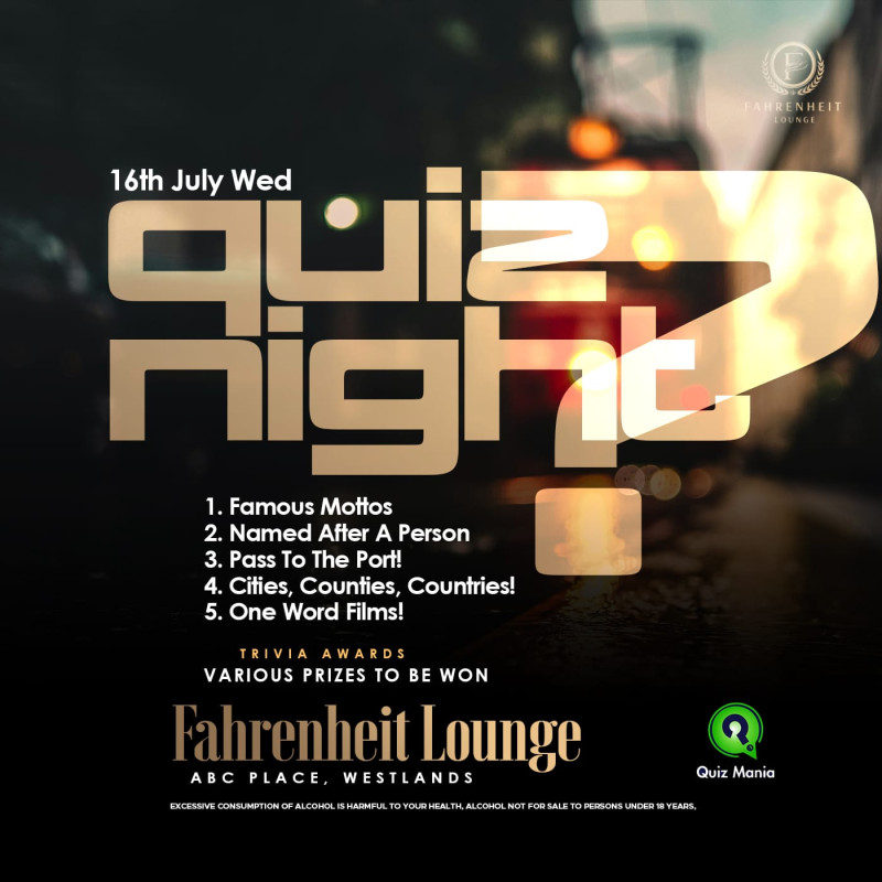 07-16 Ready to Bring the Heat to Your Brain Cells at Fahrenheit Lounge