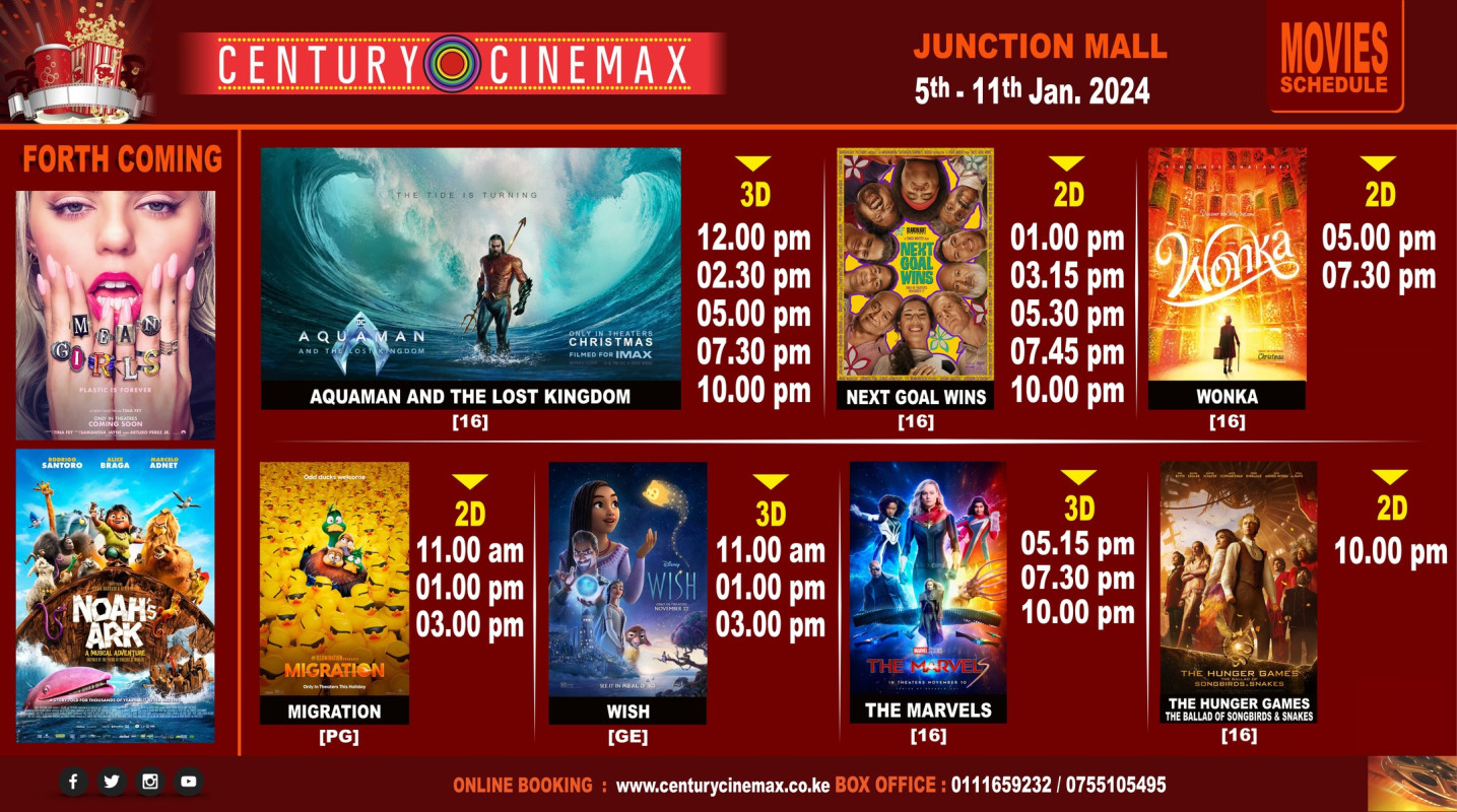 Weekly Movie Schedule Century Cinemax Junction Mall