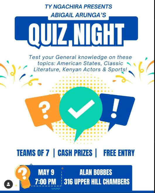 09-09 Test Your Knowledge at Abigail Arunga's Quiz Night!