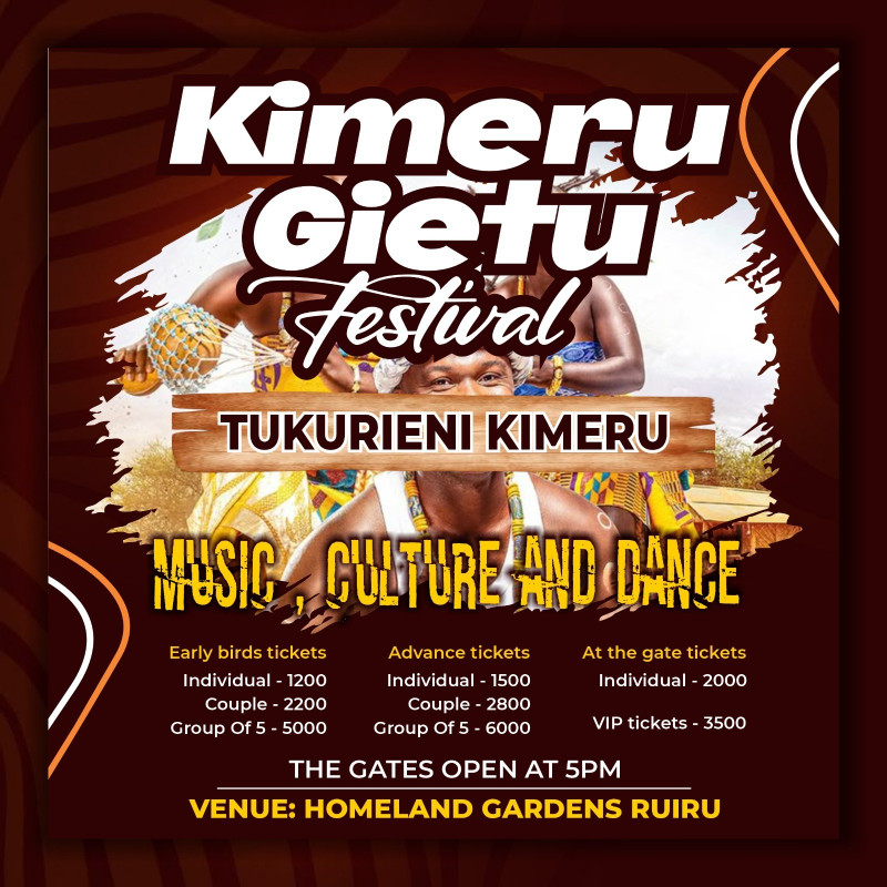 KIMERU GIETU FESTIVAL on 31, Sat May 2025 at HOMELAND GARDENS RUIRU